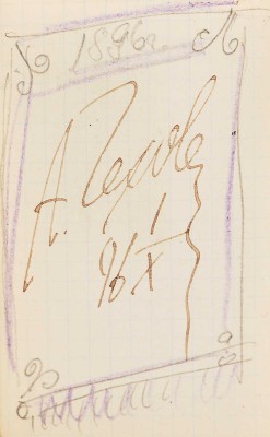 [Автографы И. Бунина, А. Пешкова, А. Чехова]. Миниатюрный театральный блокнот. [Конец XIX - начало XX вв.].